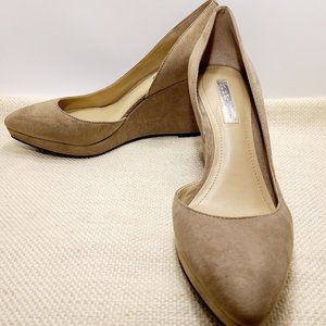 BCBG Suede Wedges  Neutral color